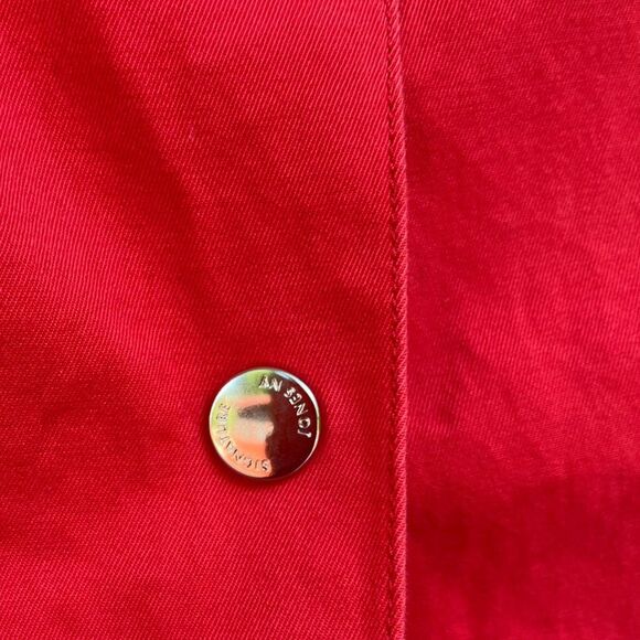 Jones new york signature burnt red mini skirt, front snaps closure, pockets, 12 - Picture 4 of 7